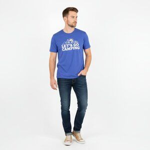 *Ocean + Coast 'Lets Go Camping' Blue T Shirt